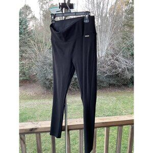 Tahari Women’s Pull On Black Pants Tummy Control Slacks Stretch Career Sm